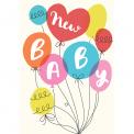 Party Balloons New Baby Card