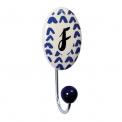 Painted Ceramic Letter Hook F