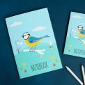 Blue Tit Design A5 Notebook