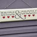 Romantic Wooden Sign Bride & Groom
