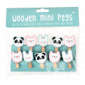 Miko And Friends Wooden Pegs (string Of 10)
