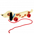 Wooden pull toy Charlie the Sausage Dog Rex London