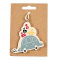 Christmas Car Wooden Tree Decoration