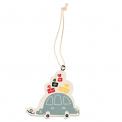 Christmas Car Wooden Tree Decoration