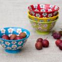 Blue Hand Painted Daisy Bowl