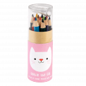 Cookie The Cat Colouring Pencils And Sharpener (set Of 12)