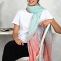 Coral Sea Mist Cotton Scarf