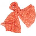 Mosaic Coral Cotton Scarf