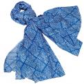 Santorini Blue Cotton Scarf