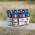 Small Blue Polka Dot Dog Collar