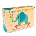 Elvis The Elephant Wooden Pull Toy