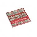 Set Of 8 Festive Family Christmas Saucer Crackers