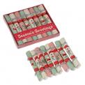 Set Of 8 Festive Family Christmas Saucer Crackers