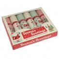 Set Of 6 Festive Family Christmas Table Crackers