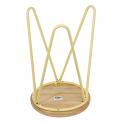 Ivory Fifties Style Wooden Stool