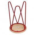 Red Fifties Style Wooden Stool