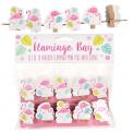 Flamingo Bay Wooden Pegs (string Of 10)