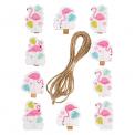 Flamingo Bay Wooden Pegs (string Of 10)