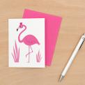 Flamingo Bell Boy Card