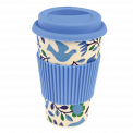 Folk Doves Bamboo Travel Mug