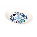 Folk Doves Oval Trinket Tray