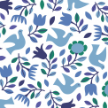 Folk Doves Wrapping Paper (5 Sheets)