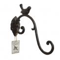 Garden Bird Cast Iron Basket Hanger