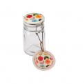 Small Mid Century Poppy Glass Jar