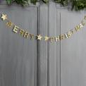 Gold Merry Christmas Garland