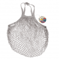 Grey French Style String Shopping Bag