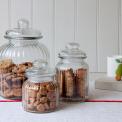 Ridged Glass Biscuit Jar