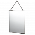 Hanging Brass Mirror In Silver 20x25cm