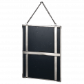 Hanging Brass Mirror In Silver 20x25cm