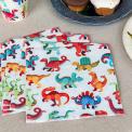 Dinosaur‑themed party paper napkins.