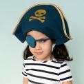 Pirate hat and eye patch set