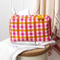Quilted wash bag - Pink Gingham