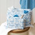 Quilted wash bag and make up bag - Blue Bows