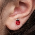 Stick on earrings (30 pairs) - Ladybird