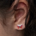 Stick on earrings (30 pairs) - Floral Flutter