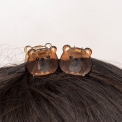 Mini hair claw clips (set of 2) - Brown bears