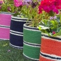Multi-colour jute storage baskets - set of 4