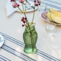 Green glass fish-shaped jug with embossed scales 