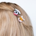 Set of two mini hair claw clips in dog face designs