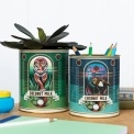 set of two medium storage tins in coconut milk