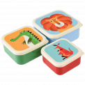 Set Of 3 Colourful Creatures Snack Boxes