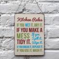 Kitchen Rules Metal Sign