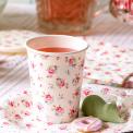 Set Of 8 La Petite Rose Tea Party Cups