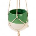 Large Sage Green Dipped Macrame Plant Pot