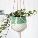 Large Sage Green Dipped Macrame Plant Pot