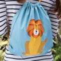 Charlie The Lion Drawstring Bag